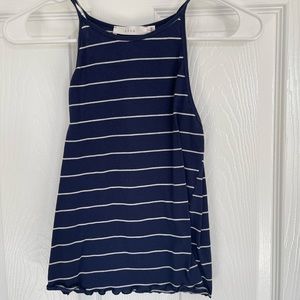 Blue and white stripe tank top